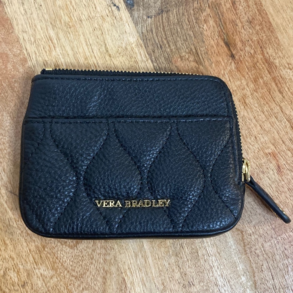 Vera Bradley quilted floral lined wallet card case coin purse